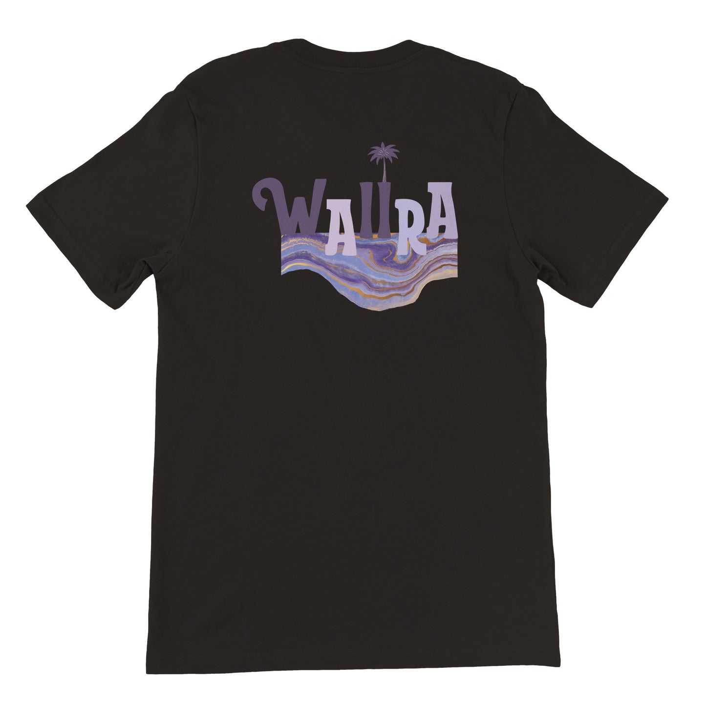 Natural Collection Purple Black Crewneck T-Shirt